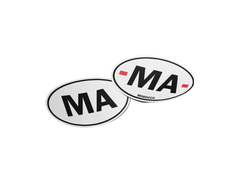 Autocollant Sticker voiture MA Maroc Sticker code pays voiture maroc MA