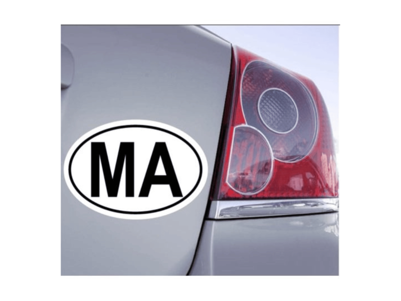 Autocollant Sticker voiture MA Maroc Sticker code pays voiture maroc MA