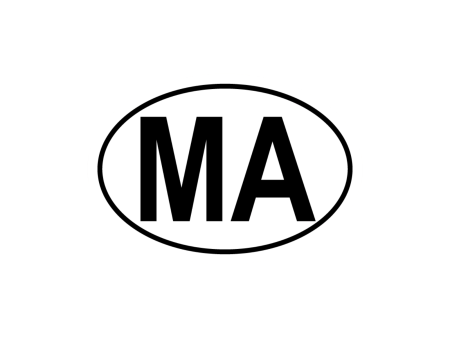 Autocollant Sticker voiture MA Maroc Sticker code pays voiture maroc MA